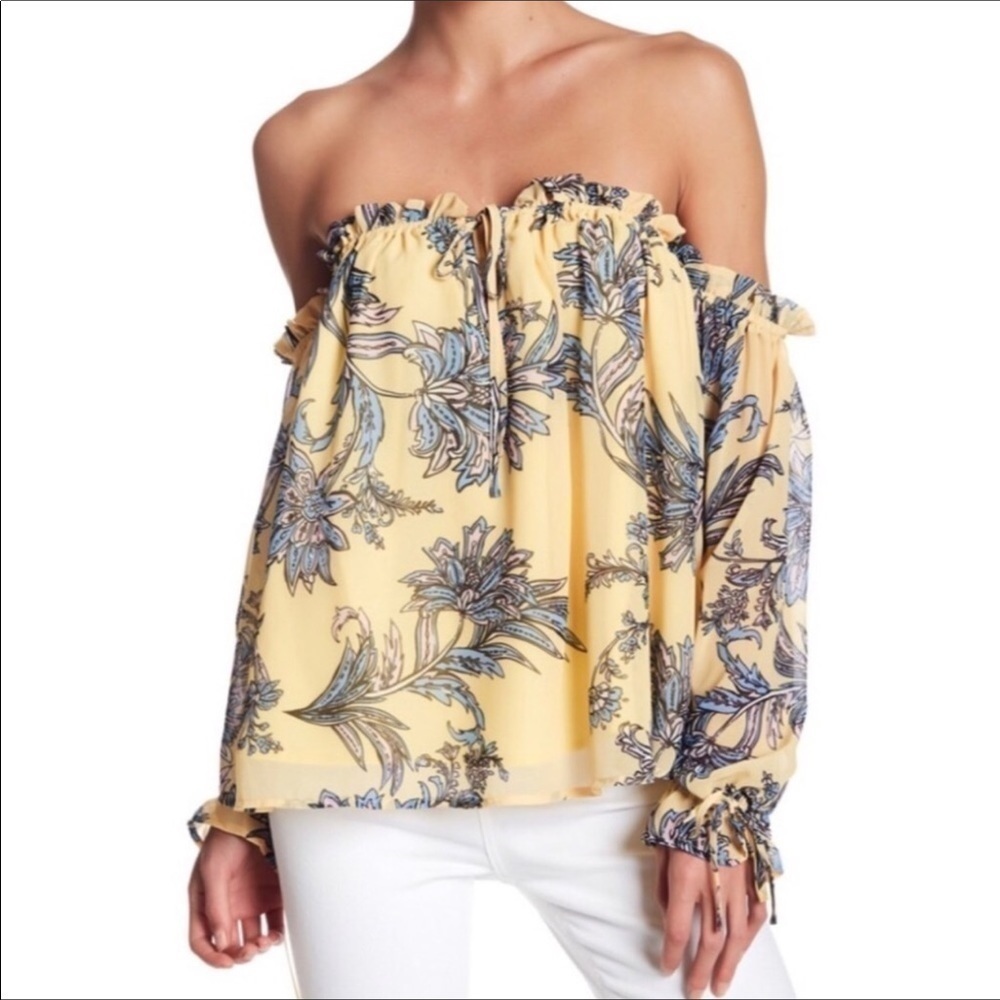 Fleur Yumi Kim Spring Break Top Off Shoulder NWT